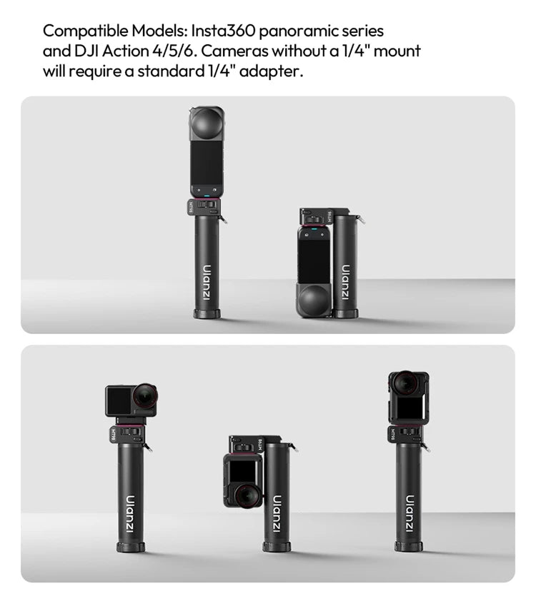 Ulanzi MT98 Invisible Selfie Stick 57cm for Action Cameras