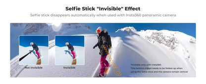 K&F 120cm Invisible Selfie Stick for Action Cameras