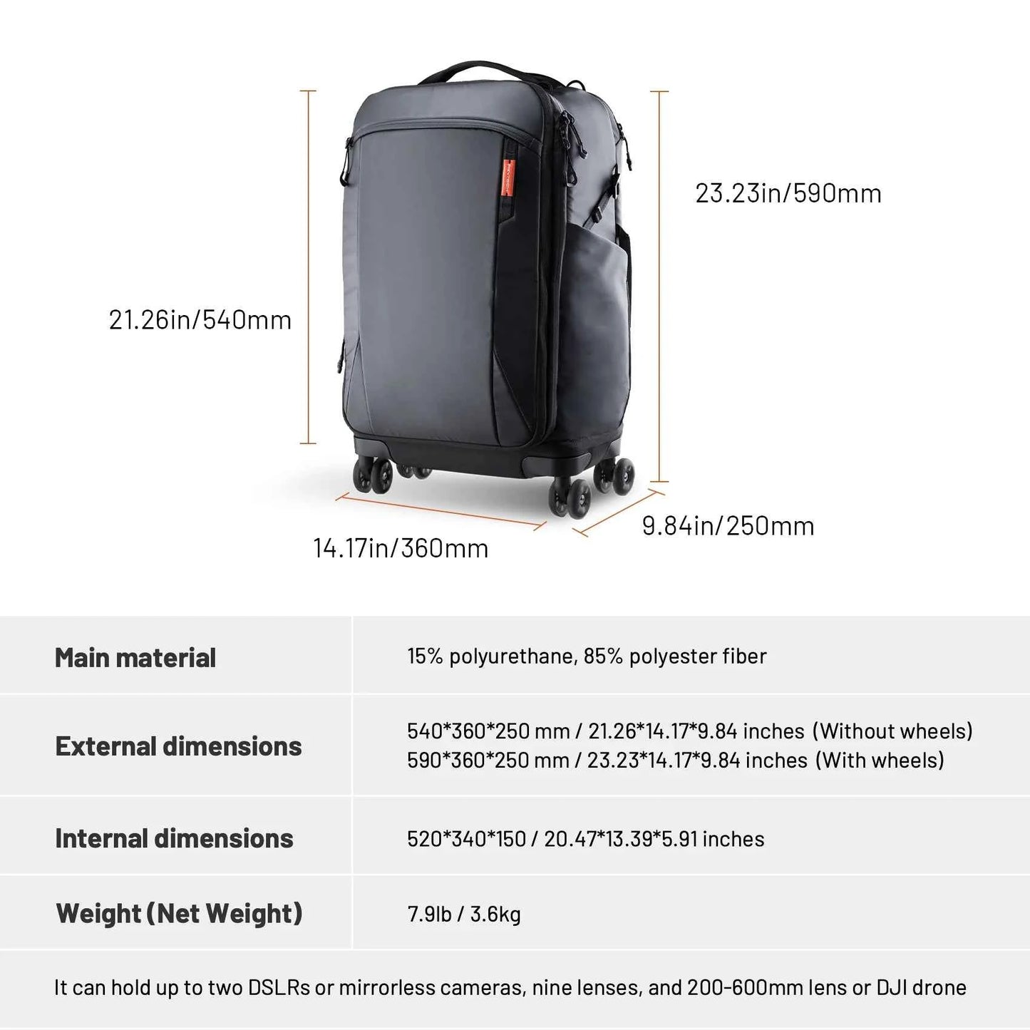 PGYTECH Photography Trolley Camera Case