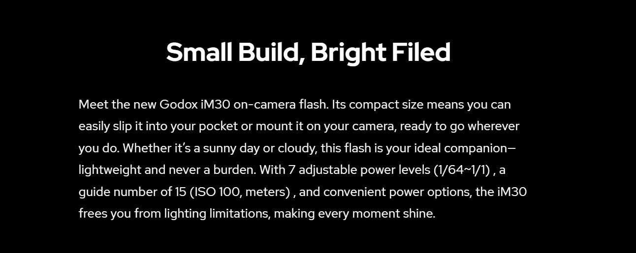 Godox iM20/iM22/iM30 Mini Camera Flash