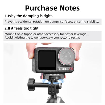 Flymile Rotating Magnetic Mount for DJI Osmo Action 3 / 4 / 5 Pro