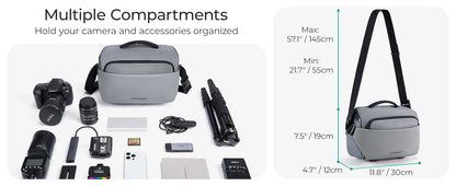 BAGSMART Camera Sling Bag with Tripod Holder