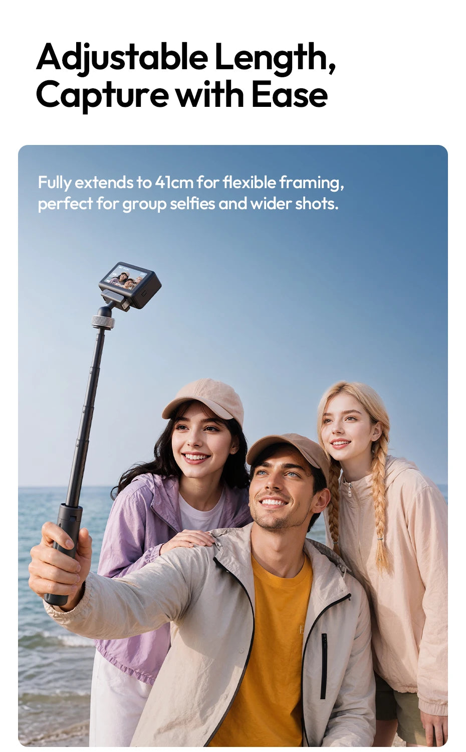 Ulanzi MT95 Mini Tripod & Selfie Stick for Action Cameras
