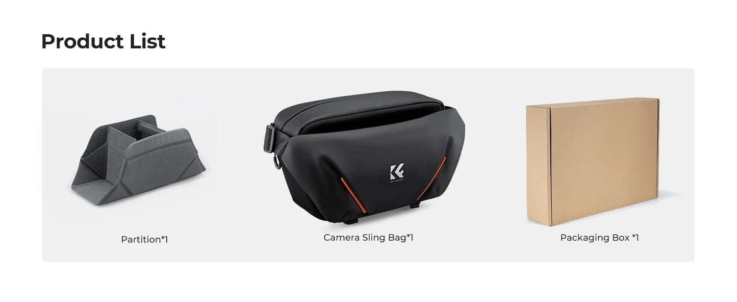 K&F Concept 7L Lightweight Camera Sling Bag