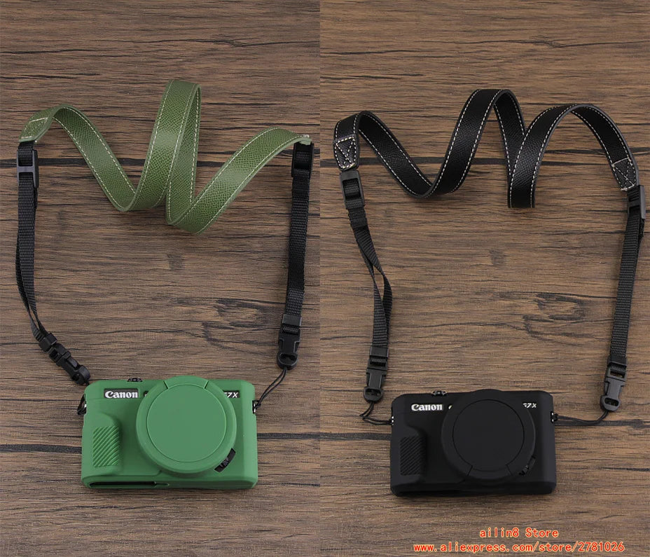 Camera Hub Essentials PU Leather Compact Camera Neck Strap