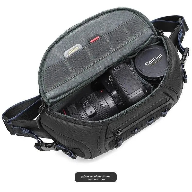 Water-Resistant DSLR Shoulder Bag for 1 Camera and 2 Lenses
