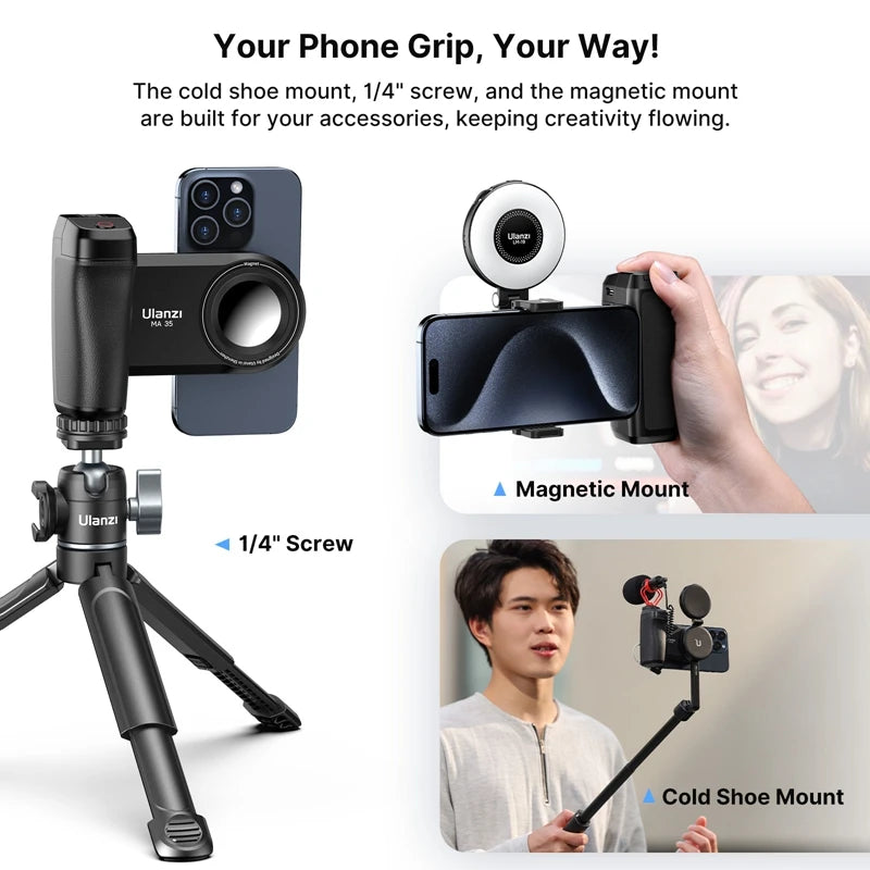 Ulanzi MA35 MagSafe Phone Camera Grip with Bluetooth Shutter