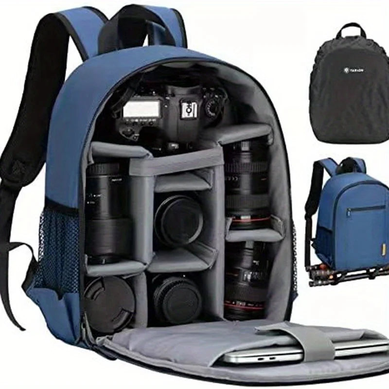 Waterproof DSLR Camera Backpack with Rain Cover & Laptop Compartment product image