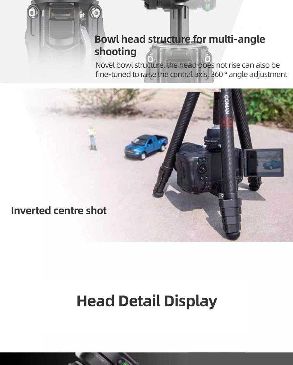 COMAN Zero F38 Carbon Fibre Travel Tripod