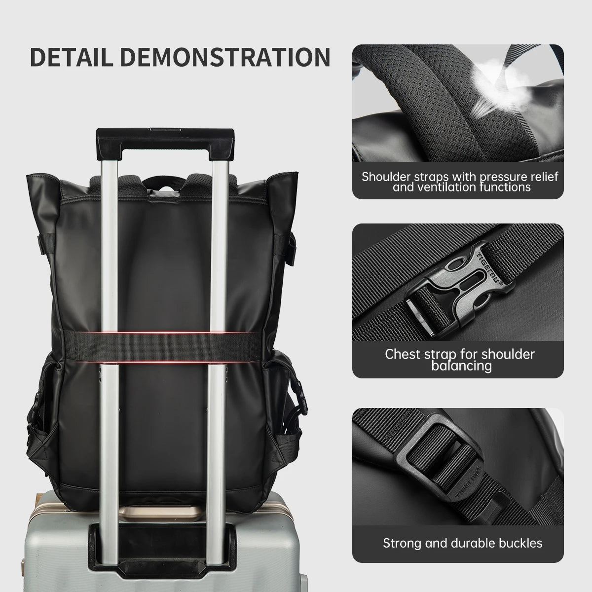TIGERNU 15.6 Inch Laptop Travel Backpack