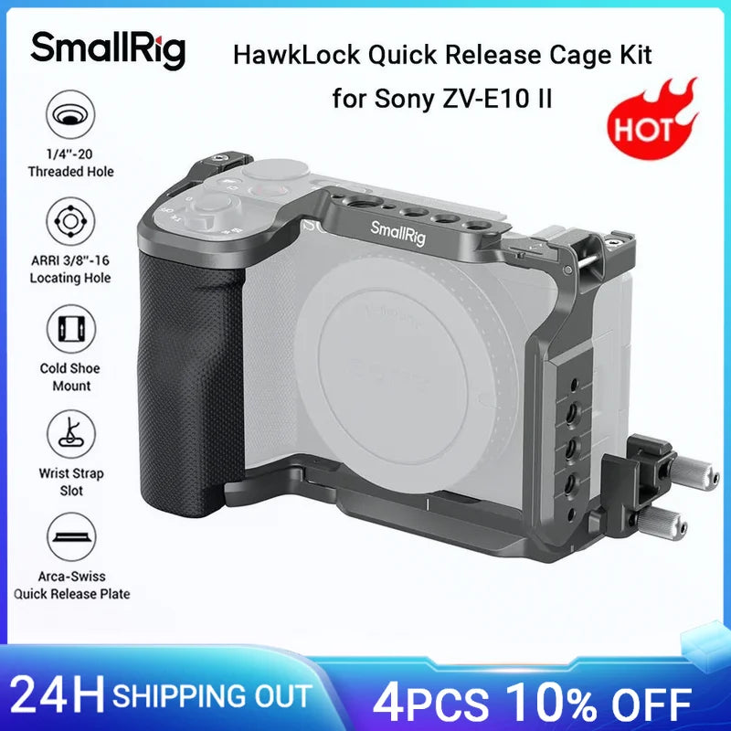 SmallRig 4949 HawkLock Cage Kit for Sony ZV-E10 II