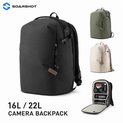 SOARSHOT 16L/22L Water-Resistant Camera Backpack