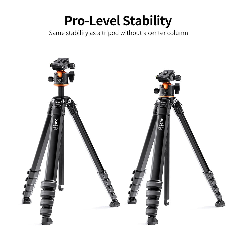 K&F Concept 70-Inch Compact Aluminium Travel Tripod – 15kg Load