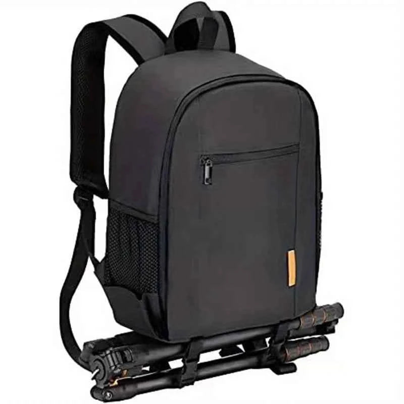 Waterproof DSLR Camera Backpack with Rain Cover & Laptop Compartment - black product image
