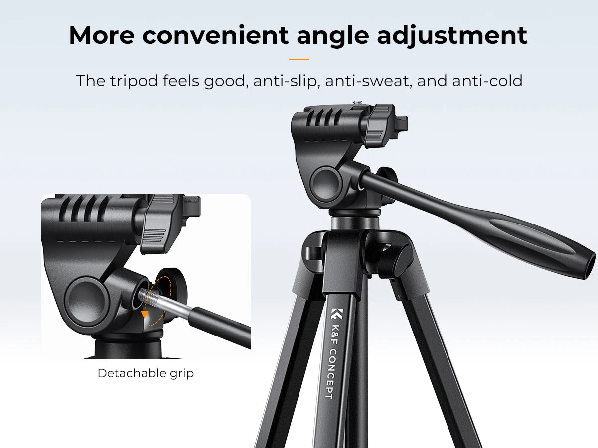 K&F B174A1 152cm Aluminium Tripod with Bluetooth Remote