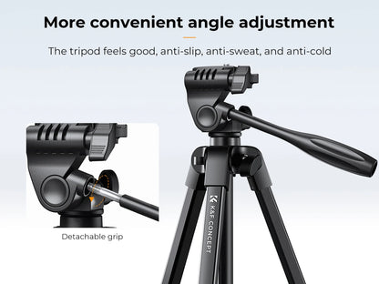 K&F B174A1 152cm Aluminium Tripod with Bluetooth Remote