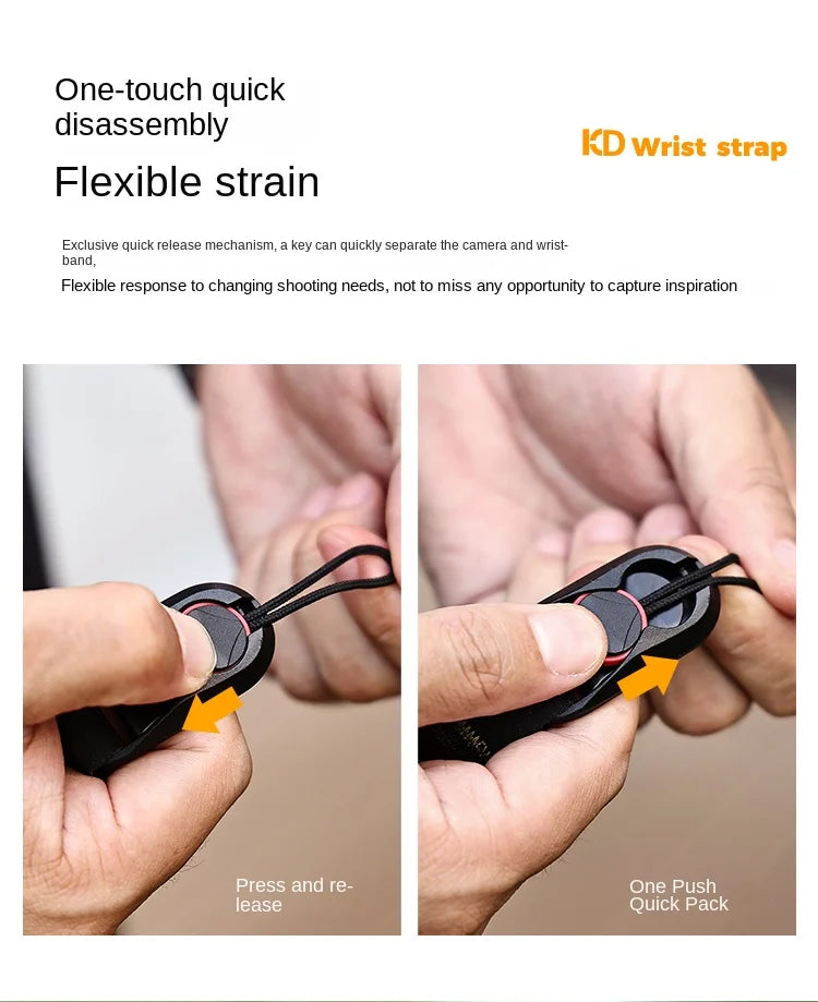 Camera Hub Essentials Leather & Nylon Quick Release Wrist Strap