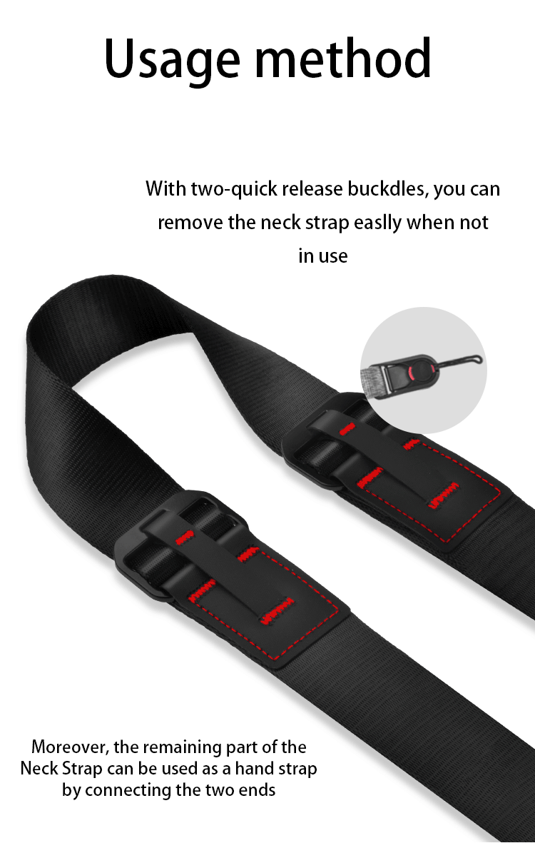 Adjustable Nylon Camera Neck and Shoulder Strap
