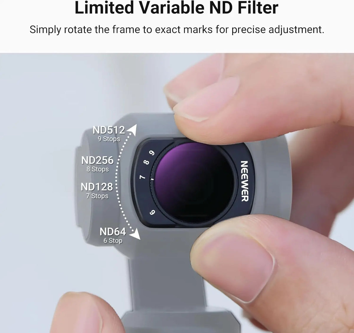NEEWER Magnetic Variable ND Filters for DJI Osmo Pocket 3