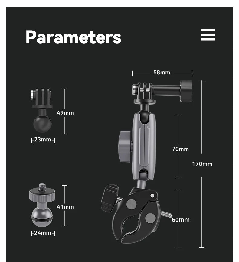 TELESIN 360° Super Clamp & Magic Arm Camera Mount