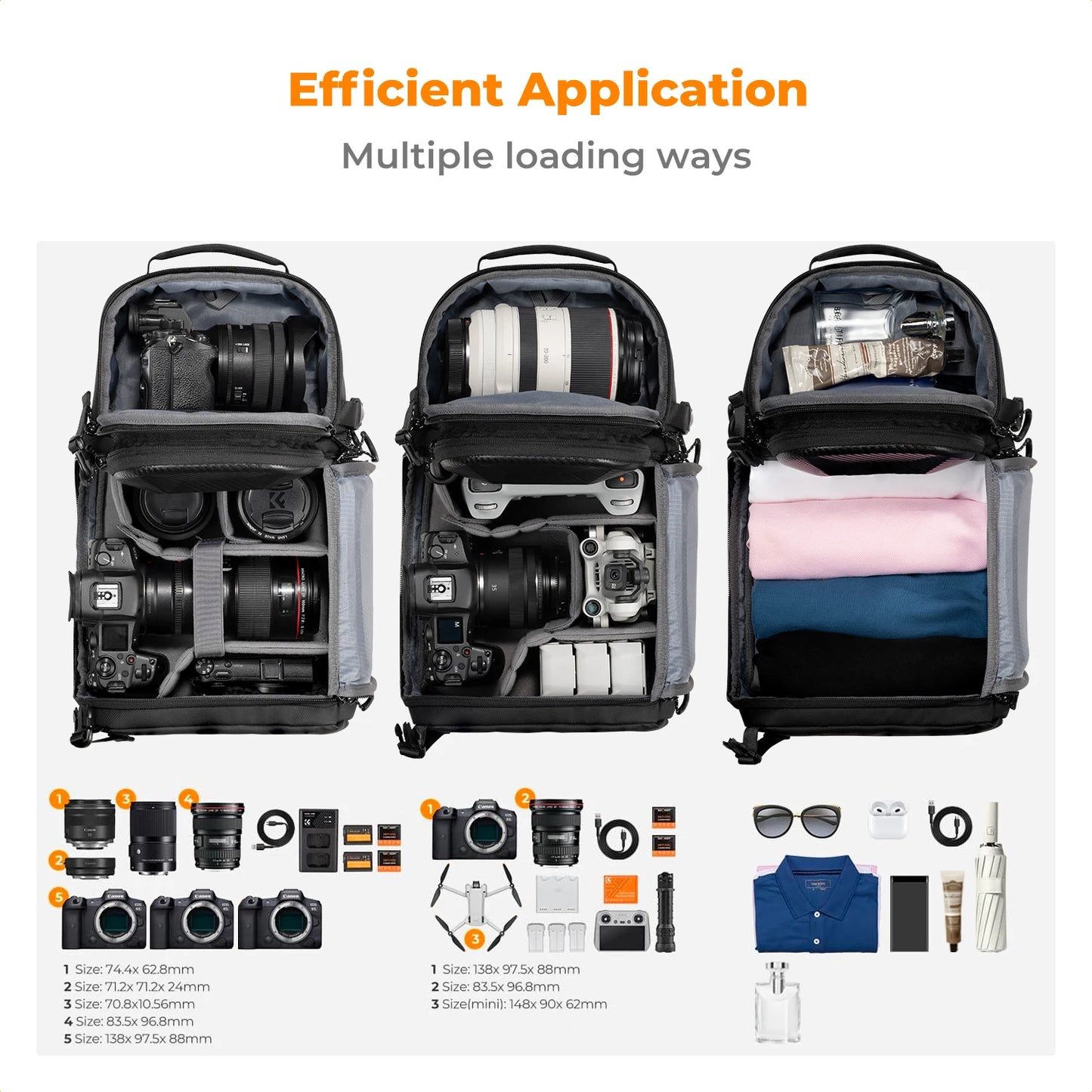 K&F Concept 10L Hardshell Camera Sling Bag