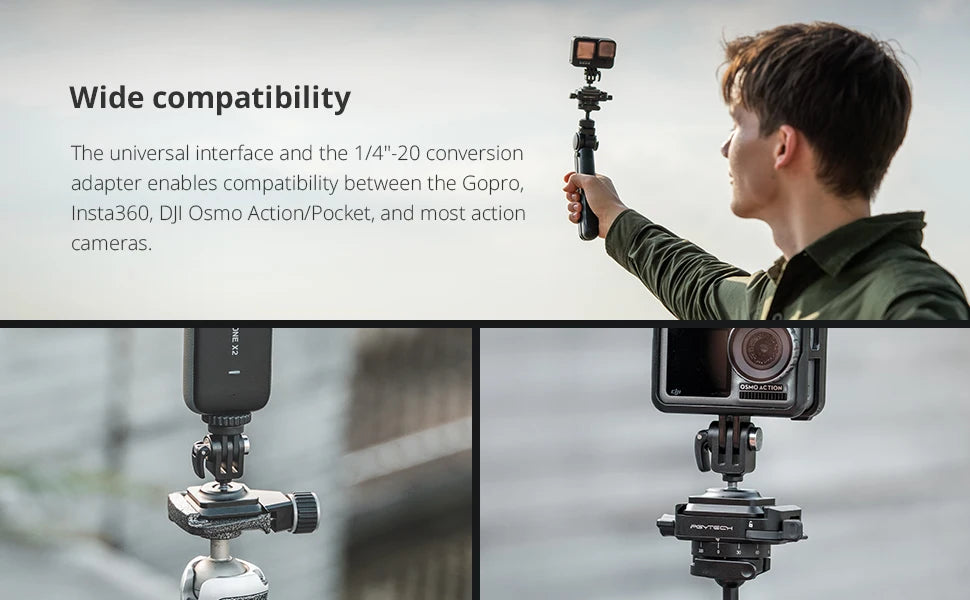 PGYTECH Arca Quick Release Plate for Action Cameras