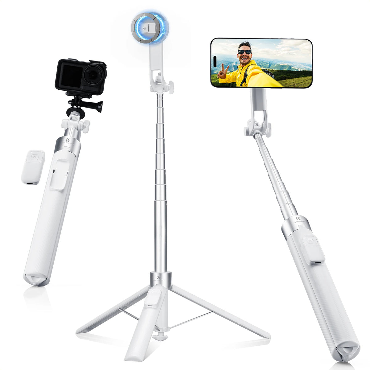 K&F Popod 72 Inch Magnetic Phone Selfie Stick Tripod