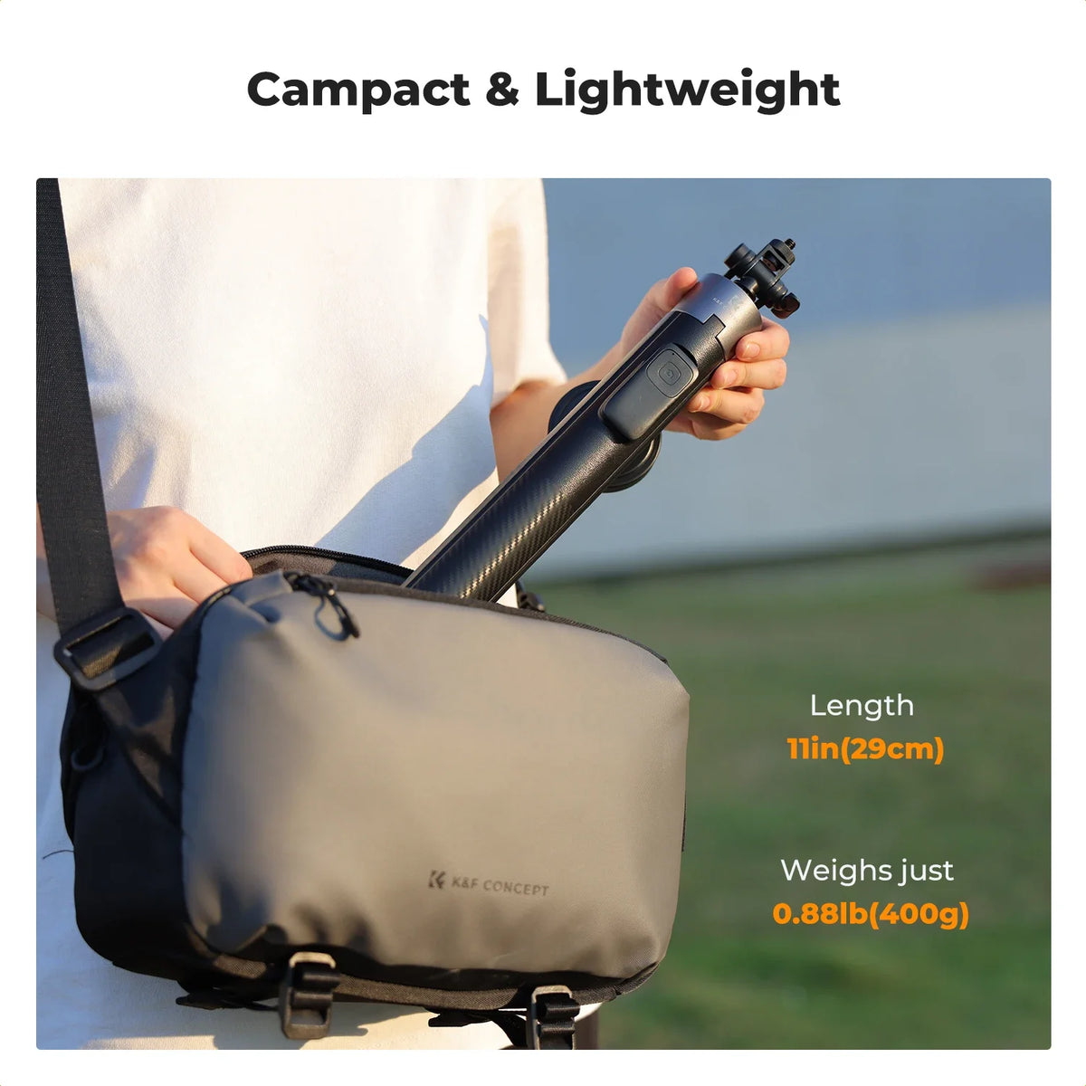 K&F Popod 72 Inch Magnetic Phone Selfie Stick Tripod