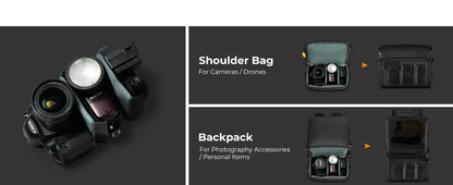 K&F Concept 22L 2-in-1 Camera Backpack & Shoulder Bag