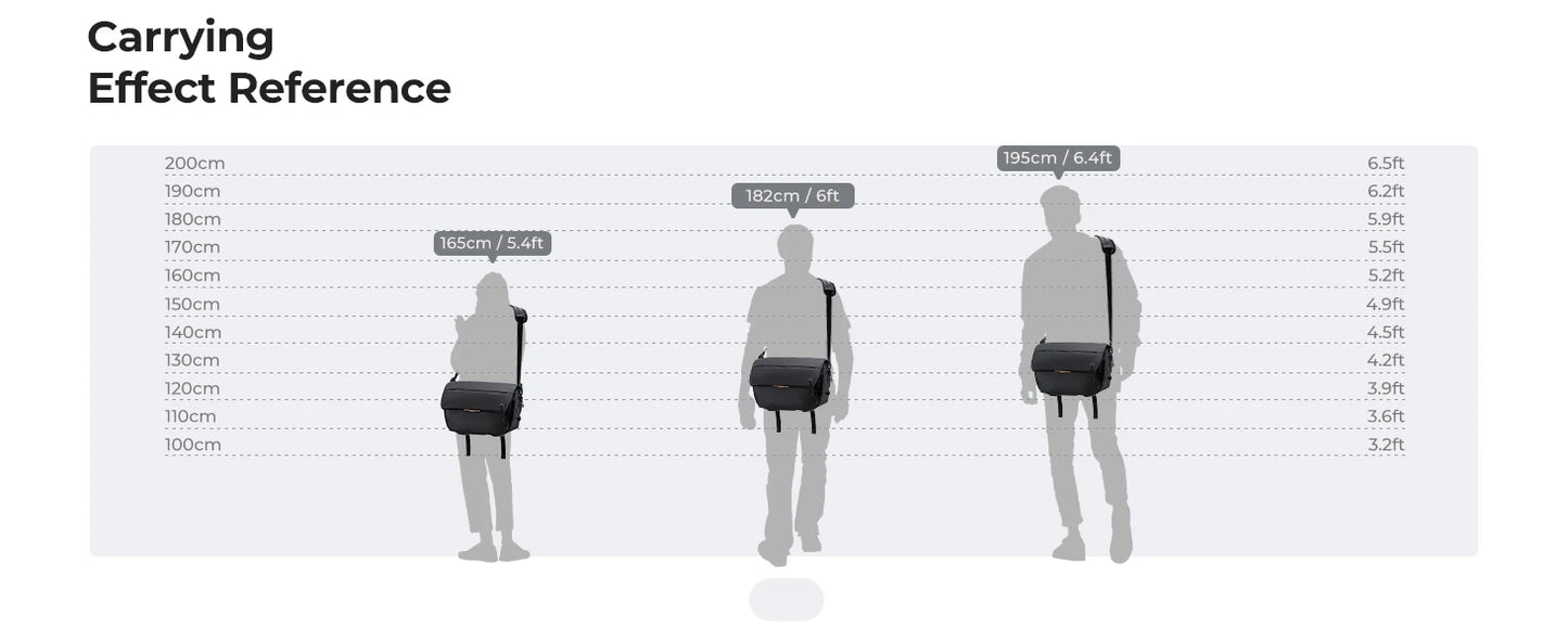 K&F Concept 15L Camera Sling Bag for DSLR & Mirrorless Cameras