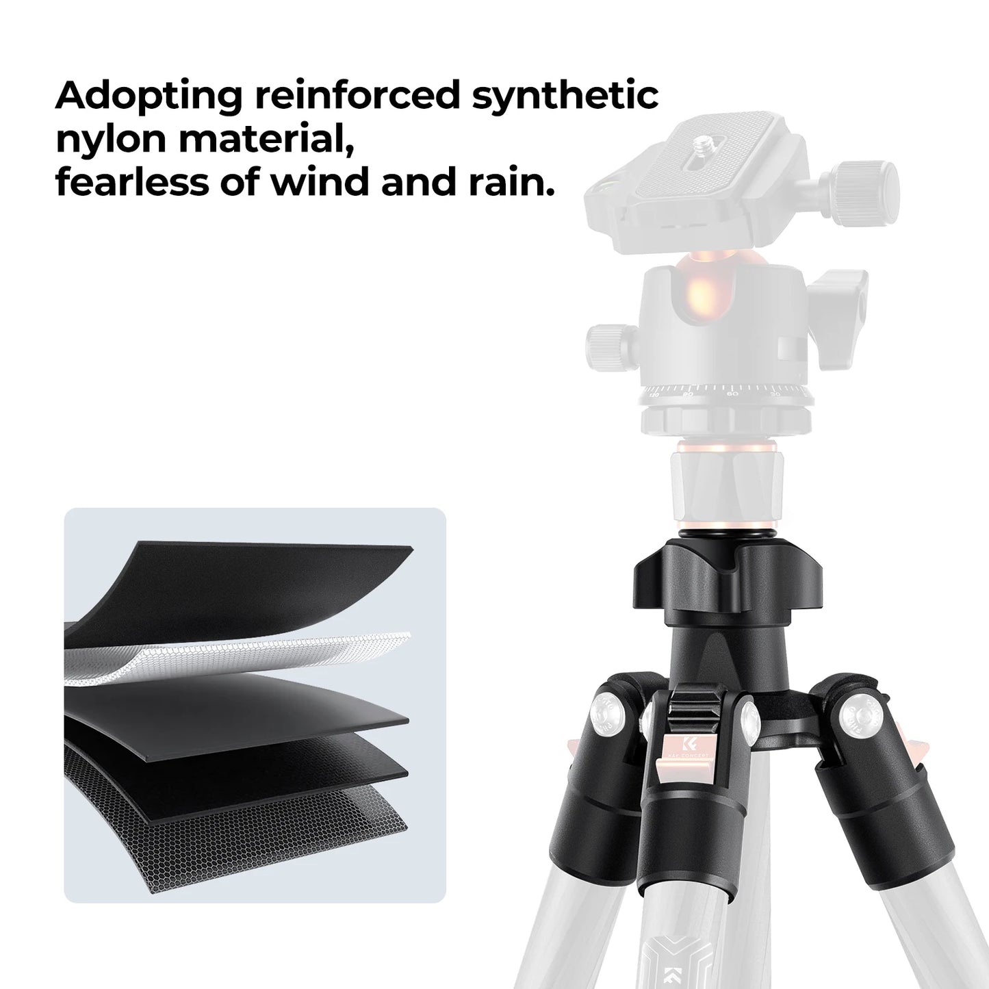 K&F Concept K254C2 64-Inch Carbon Fibre Tripod