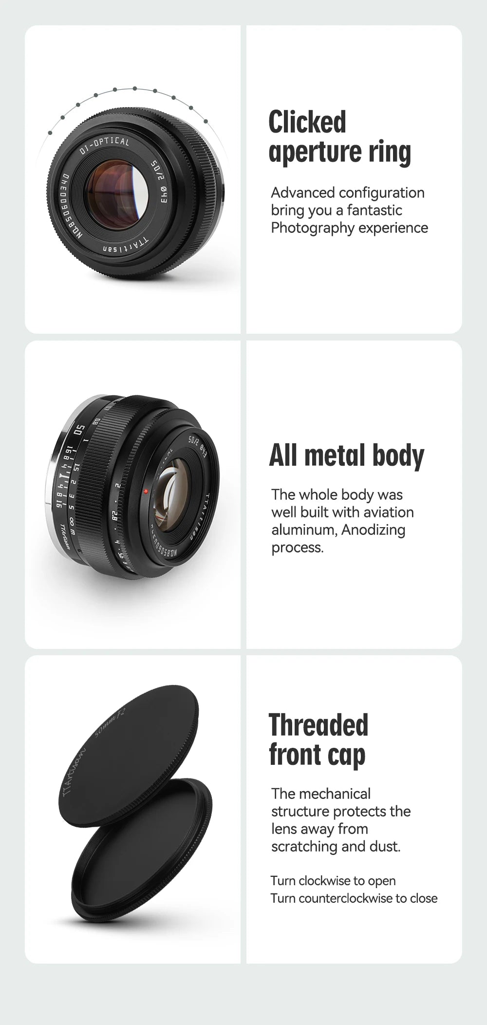 TTArtisan 50mm f/2 Full Frame Manual Focus Lens