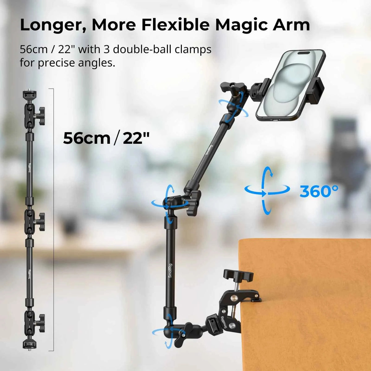 SmallRig 4766 Desktop Magic Arm & Crab Clamp Kit