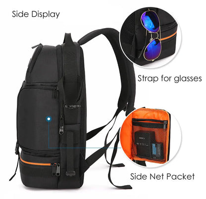 15.6 Inch Laptop Camera Backpack with Reflective Stripe