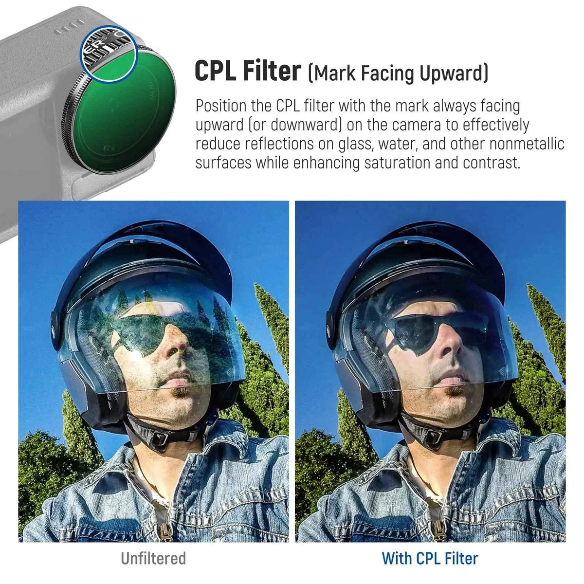 NEEWER ND/PL Filter Set for DJI Osmo Action Cameras