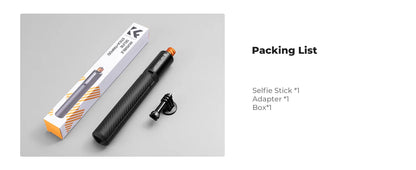K&F 120cm Invisible Selfie Stick for Action Cameras