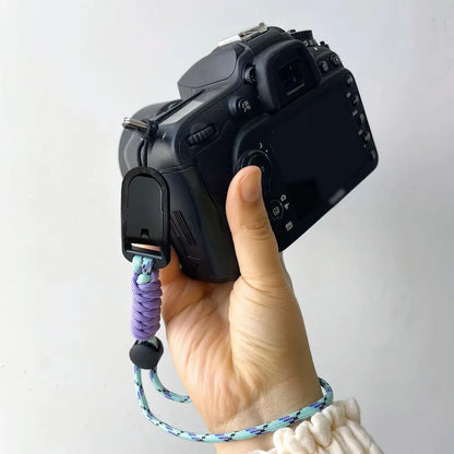 Camera Hub Essentials Two-Tone Rope Camera Wrist Strap - Blue-purple