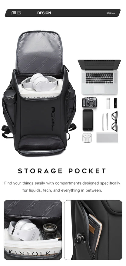 BANGE Business USB Charging 15.6-Inch Laptop Backpack