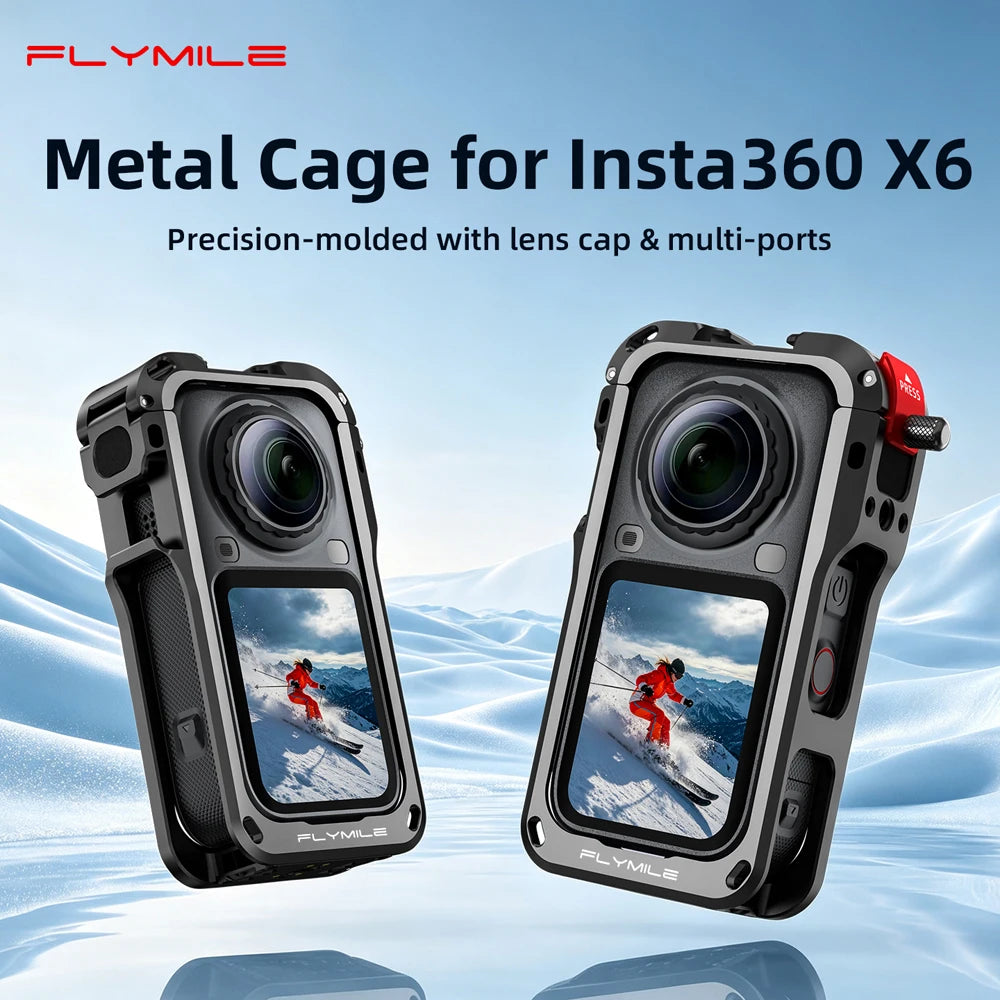 Flymile Aluminium Camera Cage for Insta360 X6