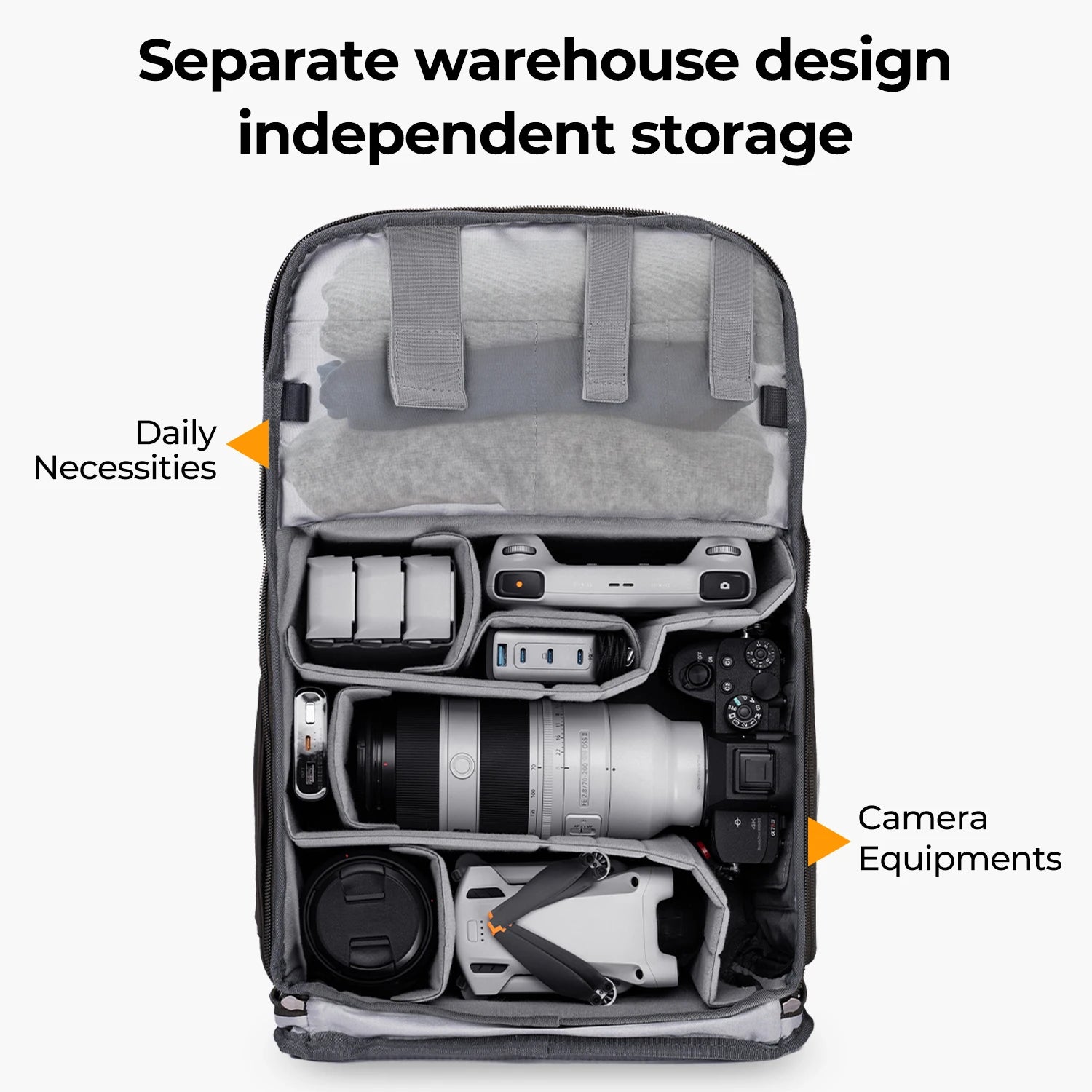 K&F Concept Camera Backpack with 15.6-Inch Laptop Compartment
