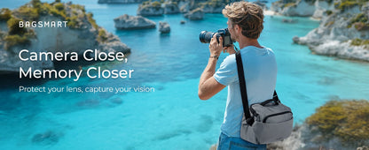 BAGSMART Camera Sling Bag with Tripod Holder