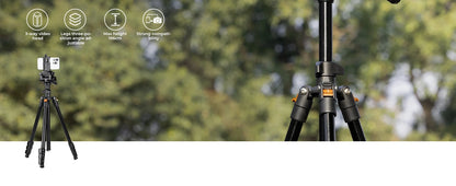 K&F 196cm Camera Tripod with 3-Way Head