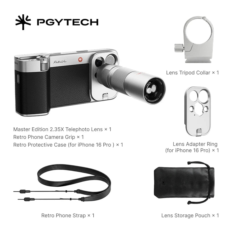 PGYTECH RetroVa Vintage Imaging Kit for iPhone 16 / 17 Pro