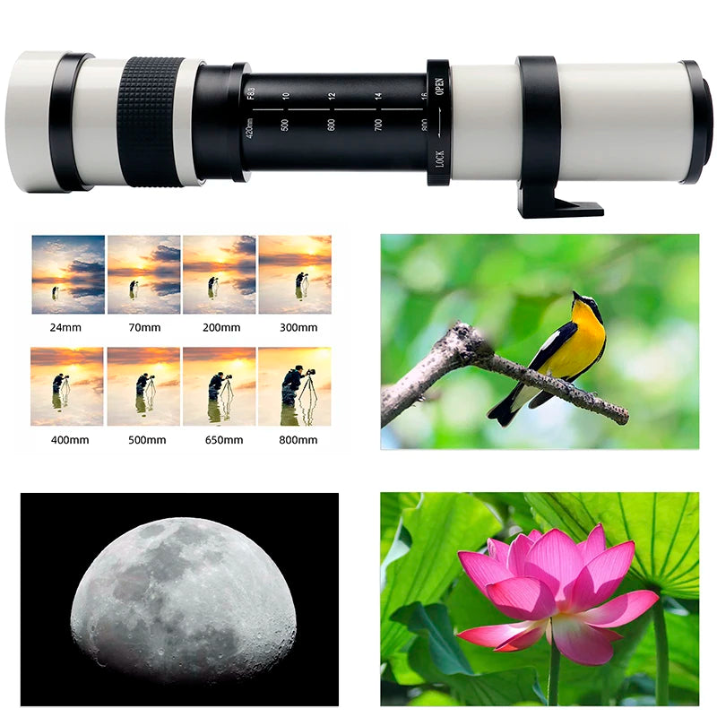 Lightdow 420-800mm f/8.3-16 Manual Super Telephoto Lens