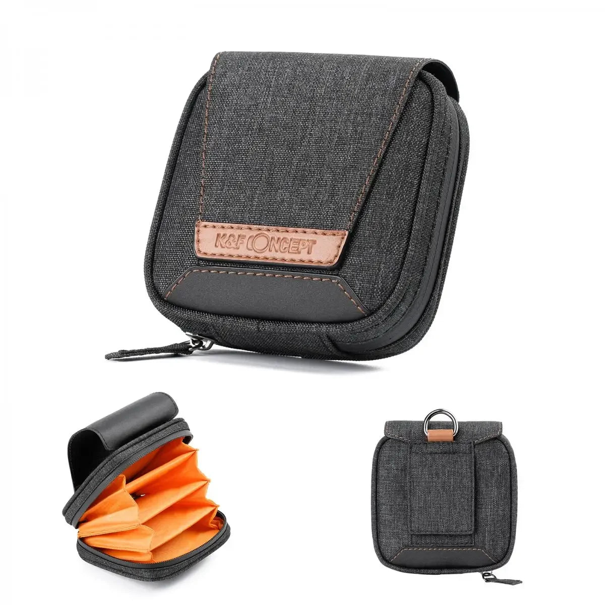 K&F Concept Waterproof 4-Slot Lens Filter Case for 37-95mm Filters