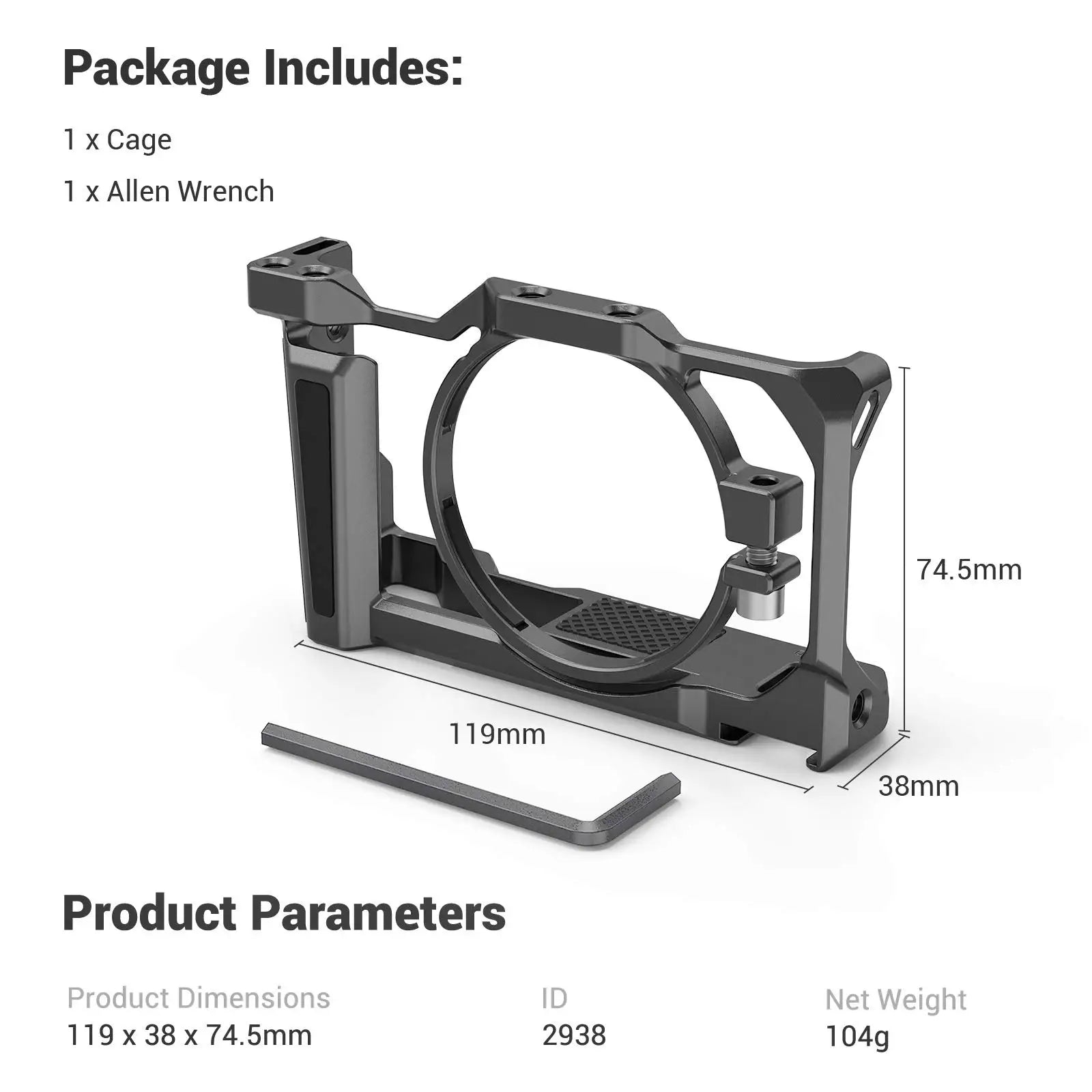 SmallRig Lightweight Vlogging Cage for Sony ZV-1
