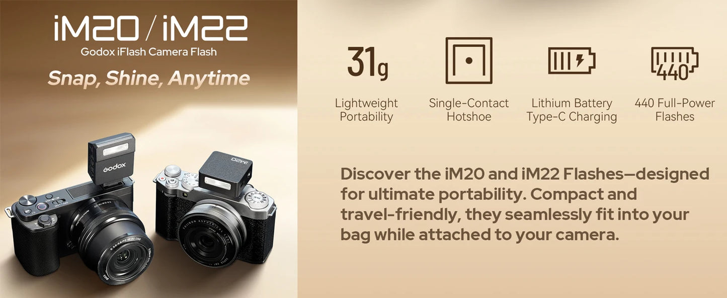 Godox iM20/iM22/iM30 Mini Camera Flash