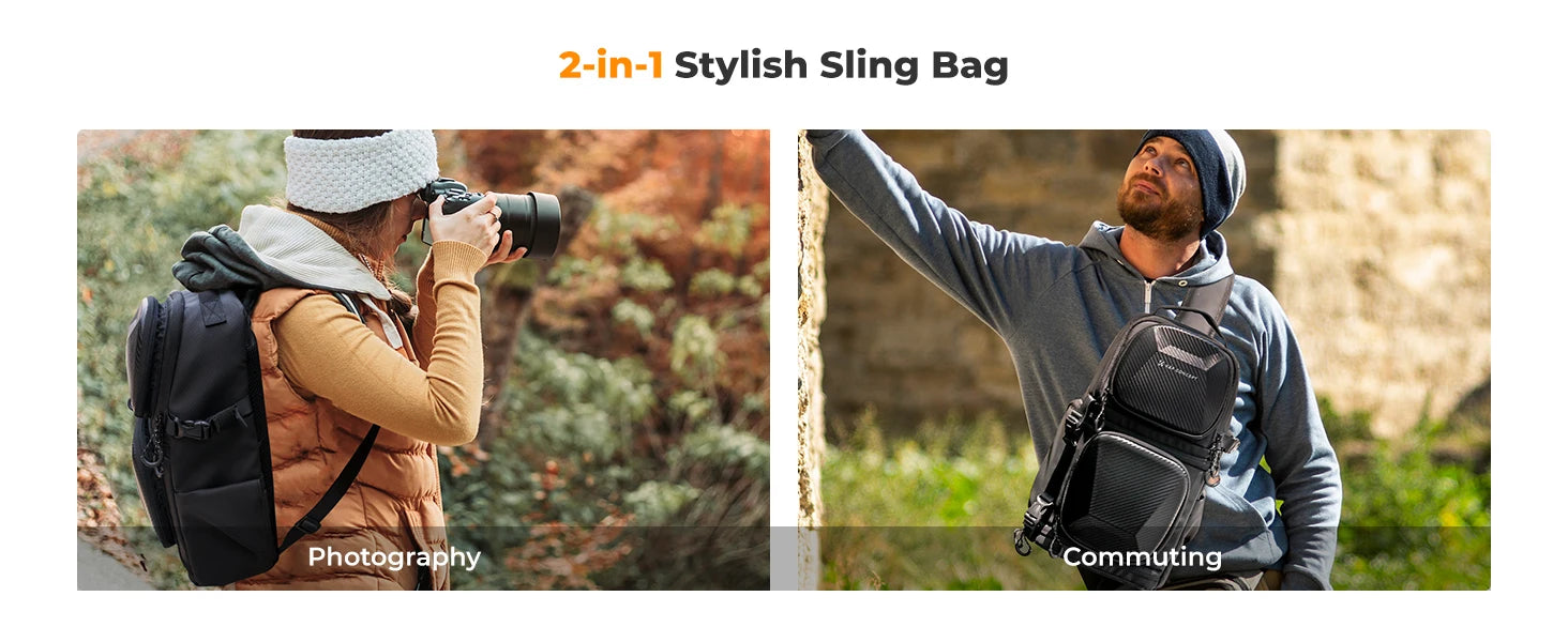 K&F Concept 10L Hardshell Camera Sling Bag