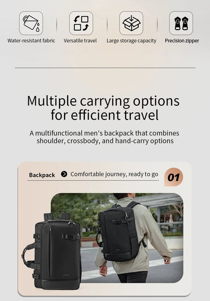 TIGERNU 17 Inch 3-in-1 Laptop Travel Backpack