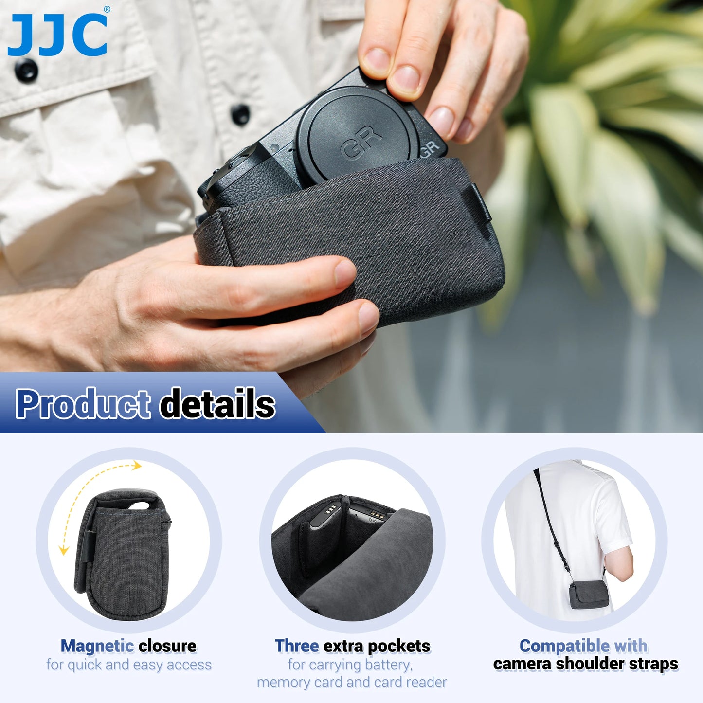 JJC Compact Camera Case for Ricoh GR IV/GR III & Sony RX100